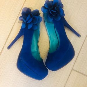 Dollhouse Blue Platform Stilettos
